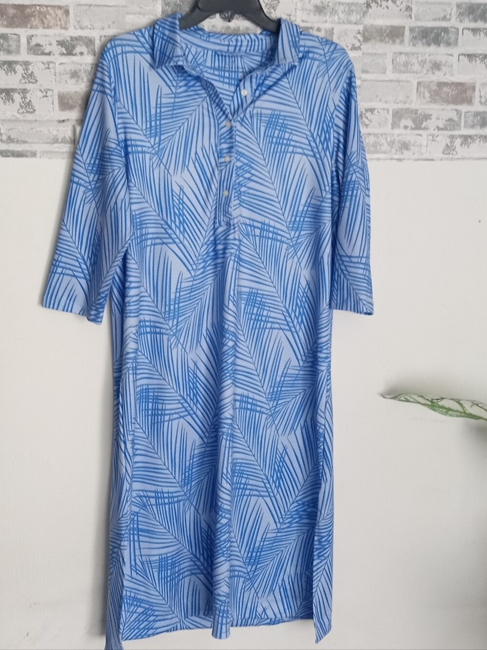 Vineyard Vines Blue and White Striped Print Dress Size Large